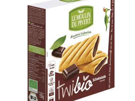 Le Moulin du Pivert Organic French Chocolate Filled Shortcrust Biscuits 150g Online Hot Sale