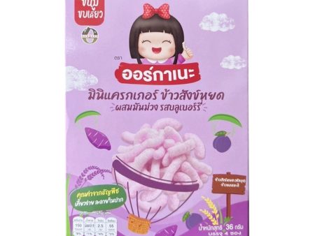 Little Bite Organeh Sangyod Rice Mini Cracker With Sweet Potato Blueberry Flavor 36g Fashion