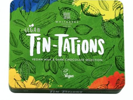 Whitakers Vegan Tin-Tations Chocolate Selection Tin 500g Supply