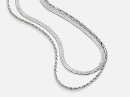 Alexandra Silver Layered Necklace Discount