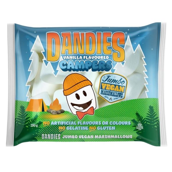 Dandies Campers Giant Vegan Marshmallows 280g Online Hot Sale