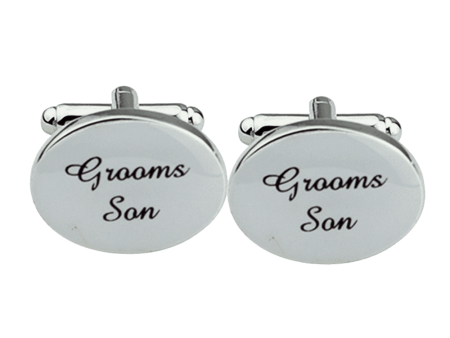 1 Pair Mens Silver Oval Wedding Cufflinks Groom Best Man Usher Page Boy Cuff Link Gift For Cheap