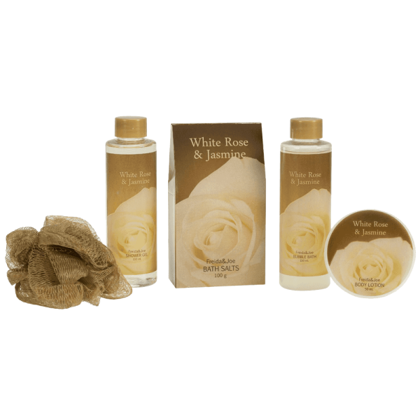 White Rose Jasmine Gold Tub Spa Bath Gift Set For Discount