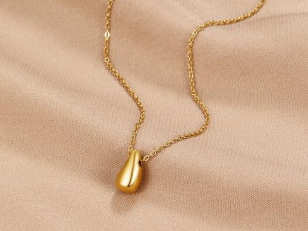 Amara Golden Teardrop Necklace For Sale