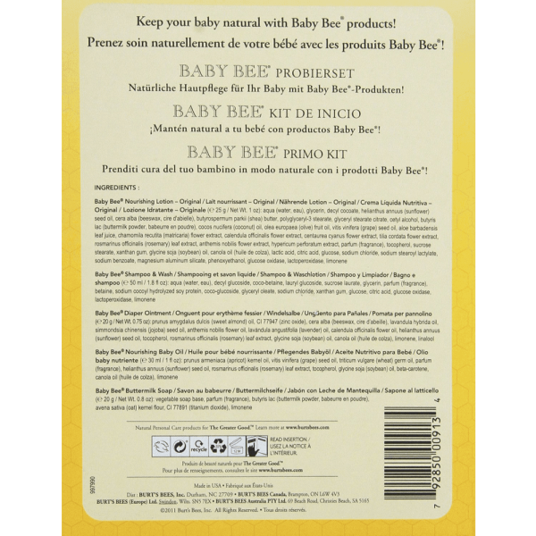 Burt s Bees Baby Bee Getting Started Gift Set Online